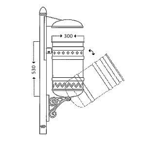 Cestino Liberty - disegno tecnico