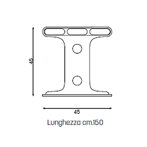 Panchetto Riccione - disegno tecnico