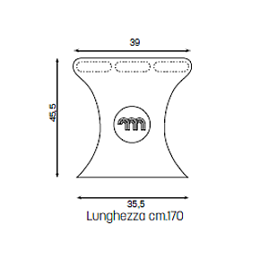 Panchetto Riccione B - disegno tecnico