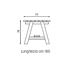 Tavolo Siena - disegno tecnico