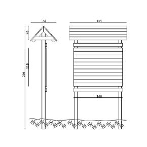 Bacheca Pratomagno - disegno tecnico