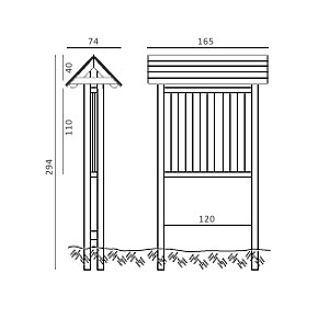 Bacheca Viareggio - disegno tecnico