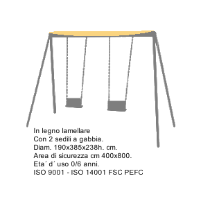 Gioco Altalena Balestra G - disegno tecnico