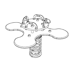 Gioco A Molla Quadrifoglio Small - disegno tecnico