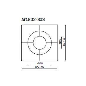 Griglia Di Protezione Aiuola Alberi E Piante 803 - disegno tecnico