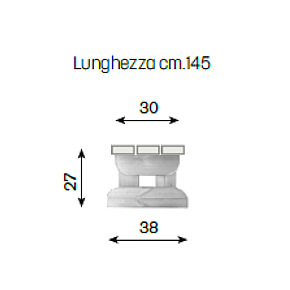 Panchetto Perugia Baby - disegno tecnico