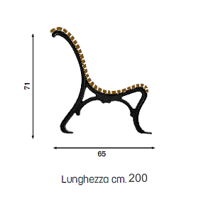 Panchina Arezzo - disegno tecnico