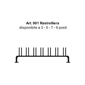 Rastrelliera Per Biciclette 901 - disegno tecnico