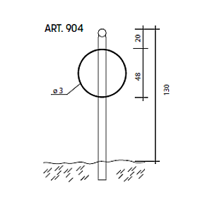 Rastrelliera Per Biciclette 904  disegno tecnico