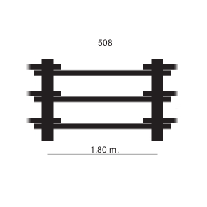 Staccionata Recinzione Carda - disegno tecnico