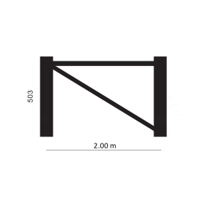 Staccionata Casentino - disegno tecnico