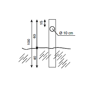 Staccionata Tirolo B - disegno tecnico