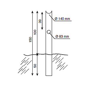 Staccionata Tirolo C - disegno tecnico