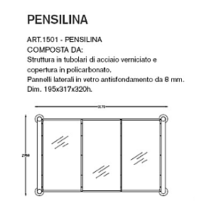 Pensilina - disegno tecnico