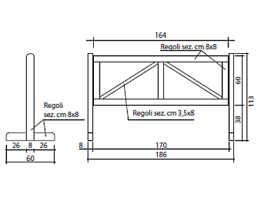 Transenna Capalbio - disegno tecnico